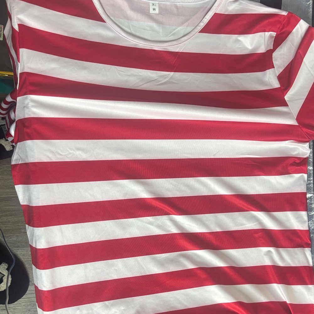 Red and White Striped T-Shirt